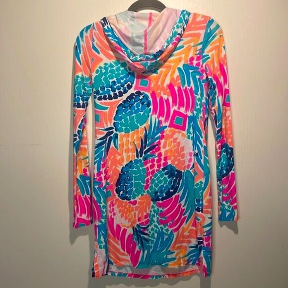 Lilly Pulitzer- “Riley” Hooded Vibrant Beach Cover-Up Dress w/ UPF 50+ Size XXS - Picture 3 of 10